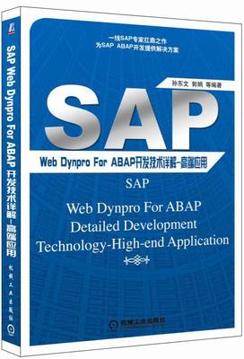 SAP Web Dynpro For ABAP开发技术详解 高端应用书孙东文企业管理应用软件软件开发 机械工业出版社计算机与网络书籍